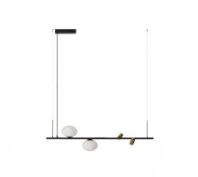 Trasimeno 95 oprawa wisząca led + 2xG9 3W czarny/mosiądz